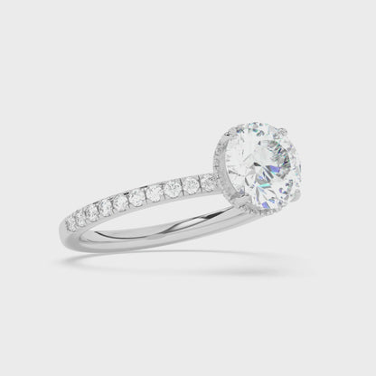 Hidden Halo Engagement Ring 0.40 ctw