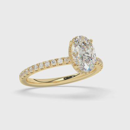 Hidden Halo Engagement Ring 0.40 ctw