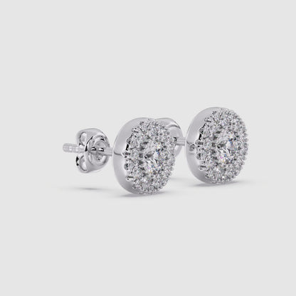 Round Earrings Push Back 0.53 ctw