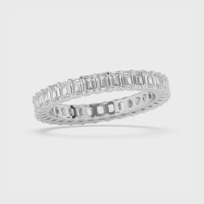 Emerald Eternity Gallery Ring 0.10