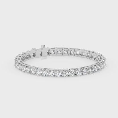 Tennis Bracelet with Square Links 10 ctw