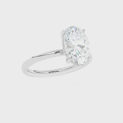 Hidden Halo Engagement Ring 0.10 ctw