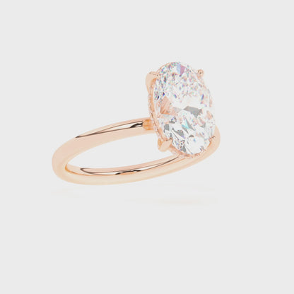 Hidden Halo Engagement Ring 0.10 ctw