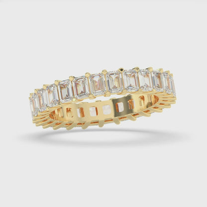 Emerald Eternity Gallery Ring 0.15