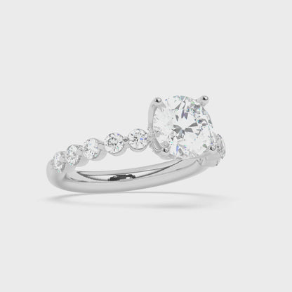 Diamond on Prong Engagement Ring  0.8 ctw