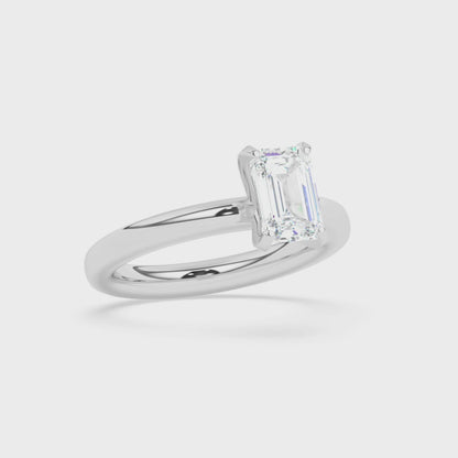 Solitaire Plain Shank Engagement Ring