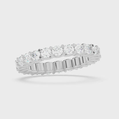 Round Eternity U Prong Ring 0.10